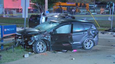 PHOTOS: 2 people injured in City of Washington police cruiser, car crash