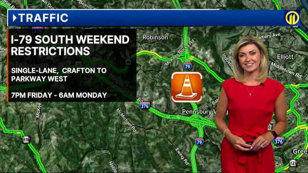TRAFFIC: I-79 South weekend restrictions