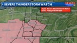 Severe Thunderstorm Watch in effect for several counties through Friday evening
