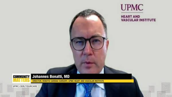 UPMC Community Matters: Dr. Johannes Bonatti talks about benefits of robotic cardiac surgery