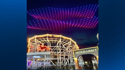 PHOTOS: Dazzling designs from Kennywood's first-ever drone show 