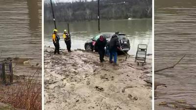 Elderly man rescued after SUV ends up in Monongahela River