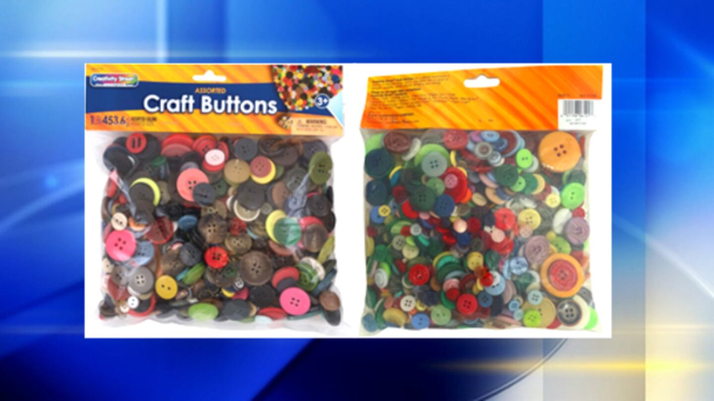 宾夕法尼亚州卫生部警告：儿童手工艺品纽扣因含铅被召回