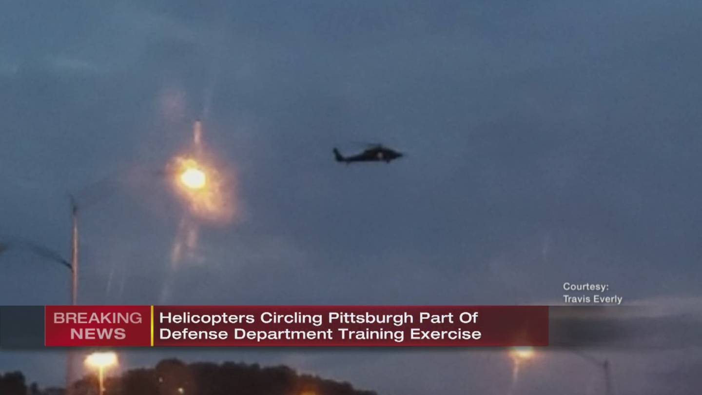 Why are there helicopters circling over pittsburgh wpxi