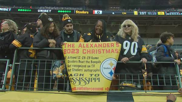 PHOTOS: Steelers fans rally at Acrisure Stadium before game against Bengals