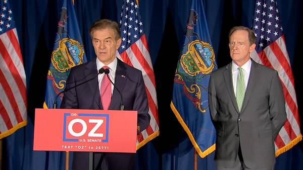 Dr. Mehmet Oz holds press conference in Pittsburgh, joined by Sen. Pat Toomey