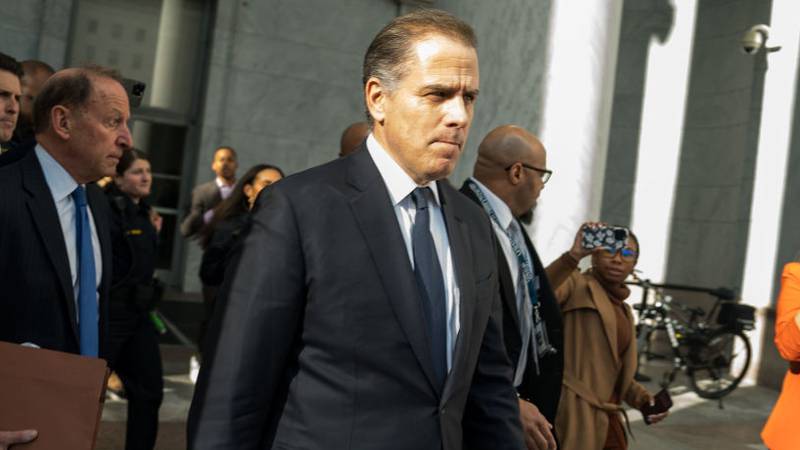 WASHINGTON, DC - JANUARY 10: Hunter Biden, son of U.S. President Joe Biden, departs a House Oversight Committee meeting at Capitol Hill on January 10, 2024 in Washington, DC. The committee is meeting today as it considers citing him for Contempt of Congress. (Photo by Kent Nishimura/Getty Images)