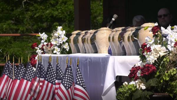 Remains of 15 veterans unclaimed by family finally given full military funeral