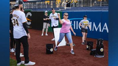 Breast cancer survivor preparing to raise awareness during special event before Pirates game