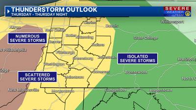 Chance for severe weather returns Thursday, storms could bring damaging winds, heavy rain