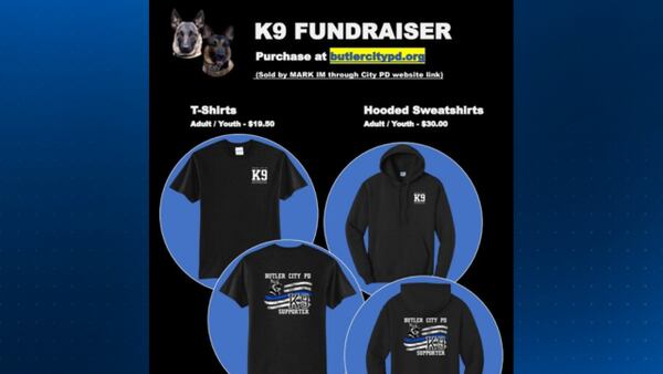 Butler City Police selling shirts to raise money for K9s