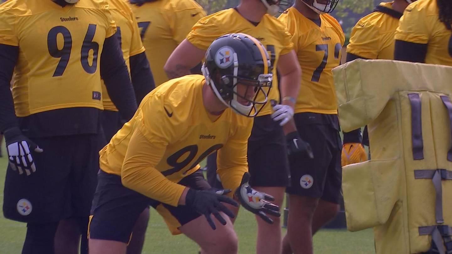 Pittsburgh Steelers OLB T.J. Watt talks about pool plunge: 'I don't know  how I missed the step, but I did'