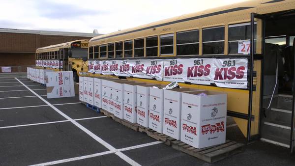 Photos: 96.1 KISS annual Stuff-A-Bus toy drive underway