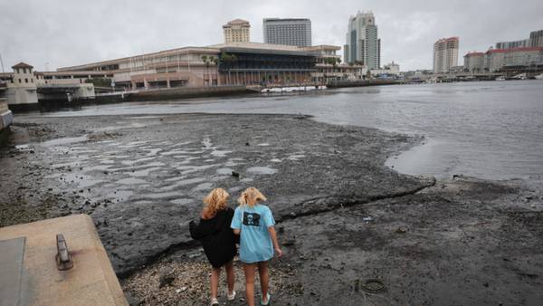 Hurricane Ian: ‘Reverse storm surge’ sucks water out of Tampa Bay