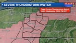 SEVERE THUNDERSTORM WATCH: Scattered showers, storms with damaging wind, heavy rainfall possible