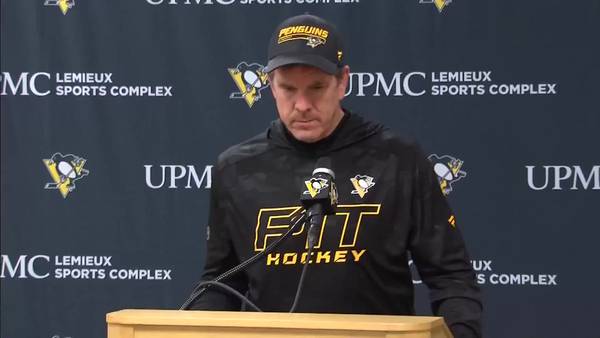 RAW: Penguins head coach Mike Sullivan gives update after Kris Letang suffers stroke