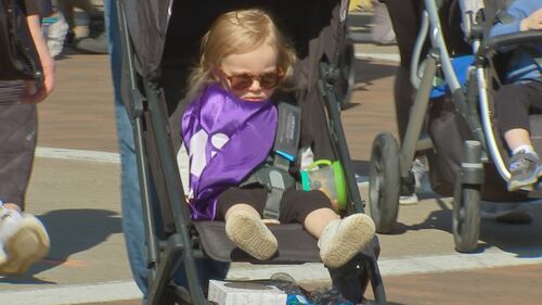 Hundreds of families walk and enjoy activities during the 54th annual March for Babies Walk on Pittsburgh's North Shore.