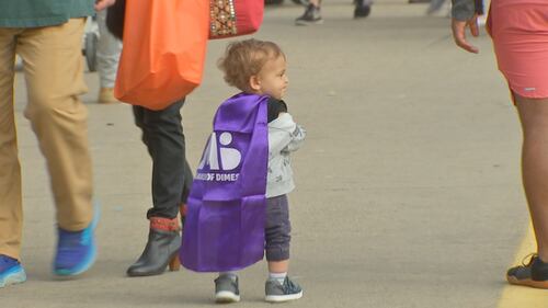 Hundreds of families walk and enjoy activities during the 54th annual March for Babies Walk on Pittsburgh's North Shore.