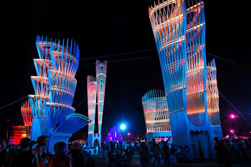 INDIO, CALIFORNIA - APRIL 13: Festivalgoers attend the 2024 Coachella Valley Music and Arts Festival at Empire Polo Club on April 13, 2024 in Indio, California. (Photo by Frazer Harrison/Getty Images for Coachella)