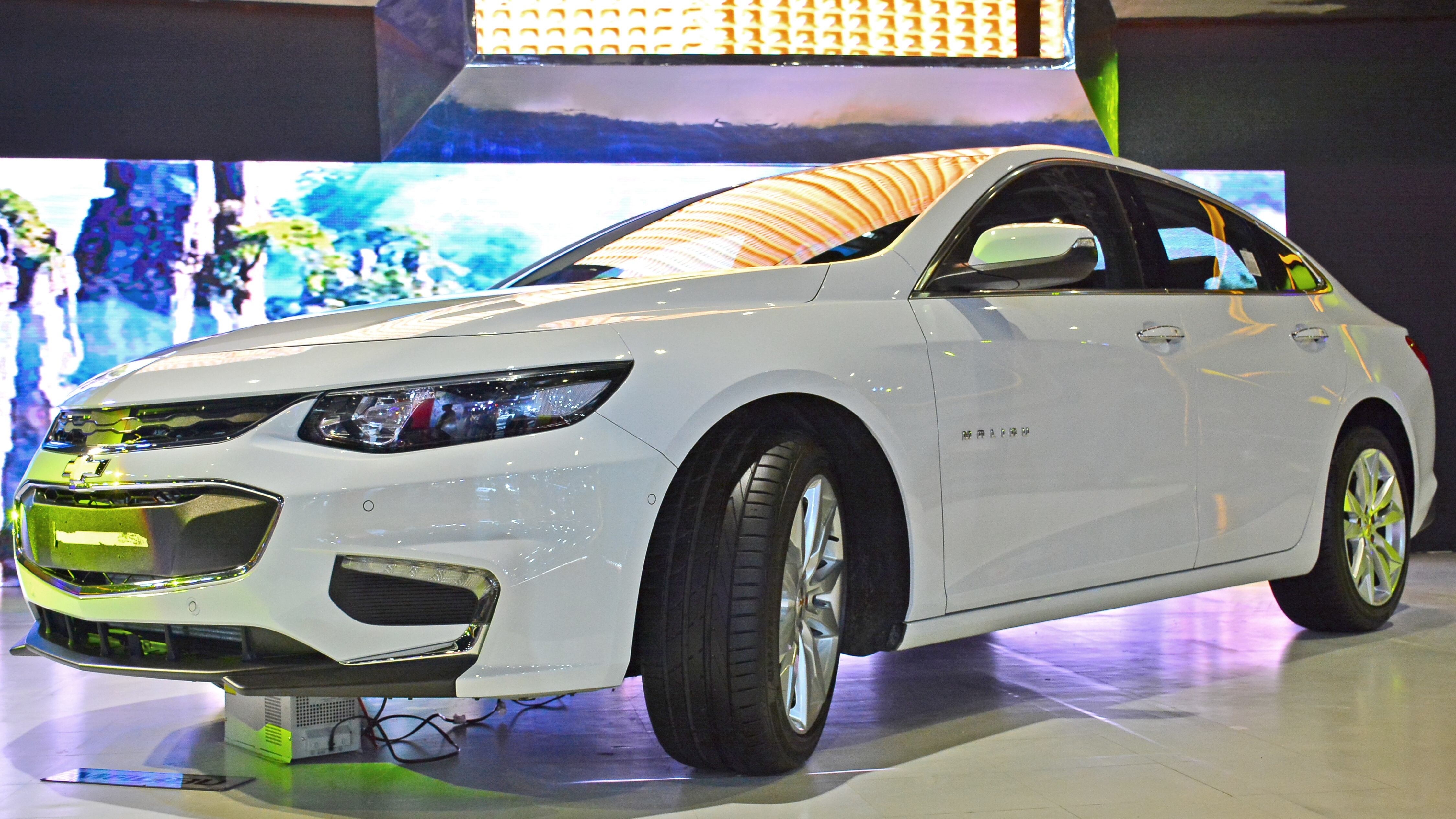 A Chevy Malibu on display