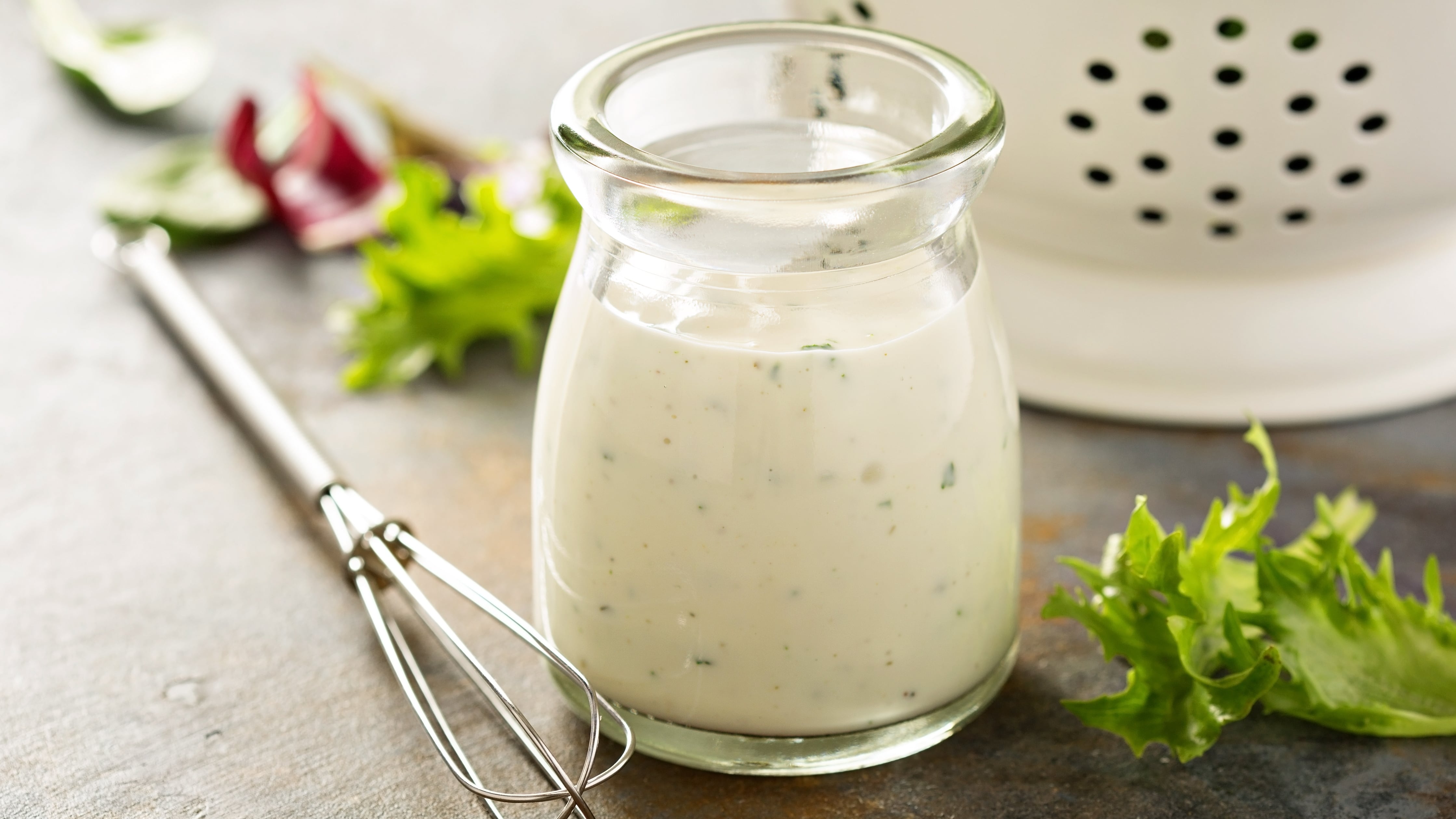 Salad dressing in a jar