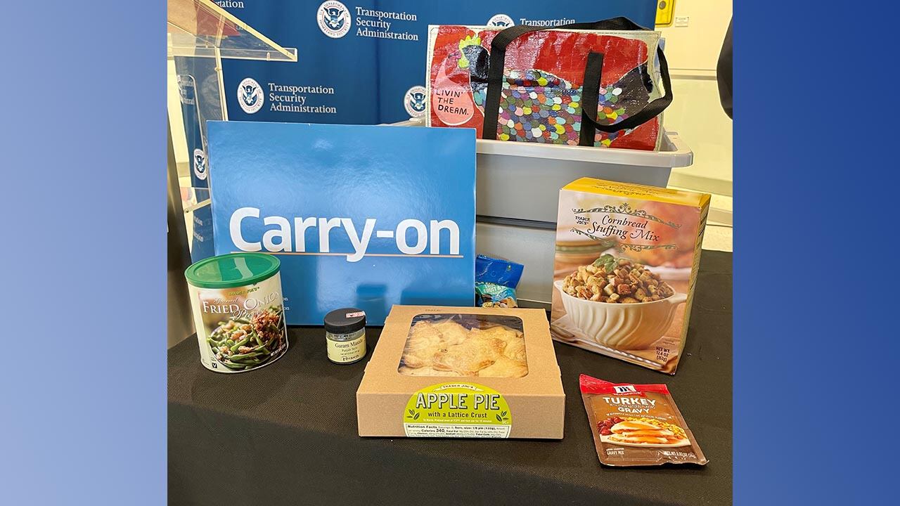 Foods that are cleared to be carried on a flight