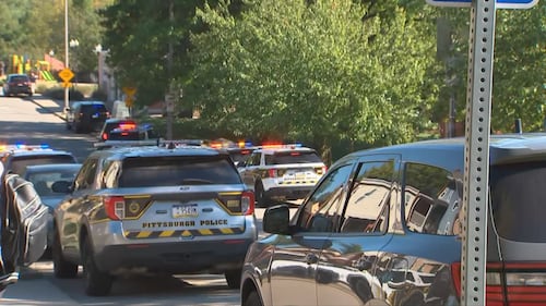 An officer was hit, as well as a suspect in an earlier shooting in Robinson Township, law enforcement sources tell Channel 11.
