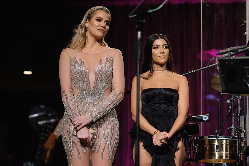 NEW YORK, NY - NOVEMBER 21:  Khloe Kardashian and Kourtney Kardashian onstage at the 2016 Angel Ball hosted by Gabrielle's Angel Foundation For Cancer Research on November 21, 2016 in New York City.  (Photo by Dimitrios Kambouris/Getty Images for Gabrielle's Angel Foundation)