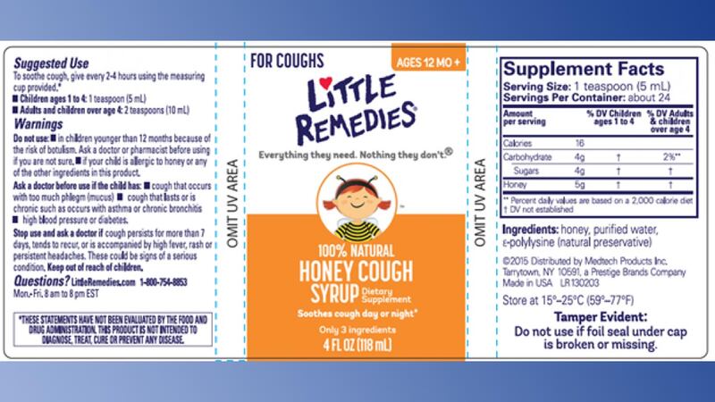 Recall alert: Little Remedies Honey Cough Syrup recalled due to microbial contamination