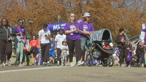 Hundreds of families walk and enjoy activities during the 54th annual March for Babies Walk on Pittsburgh's North Shore.