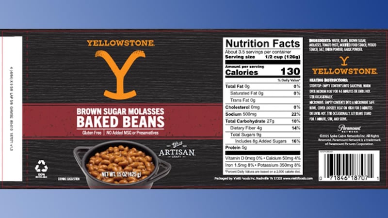 Recall alert: Yellowstone baked beans recalled