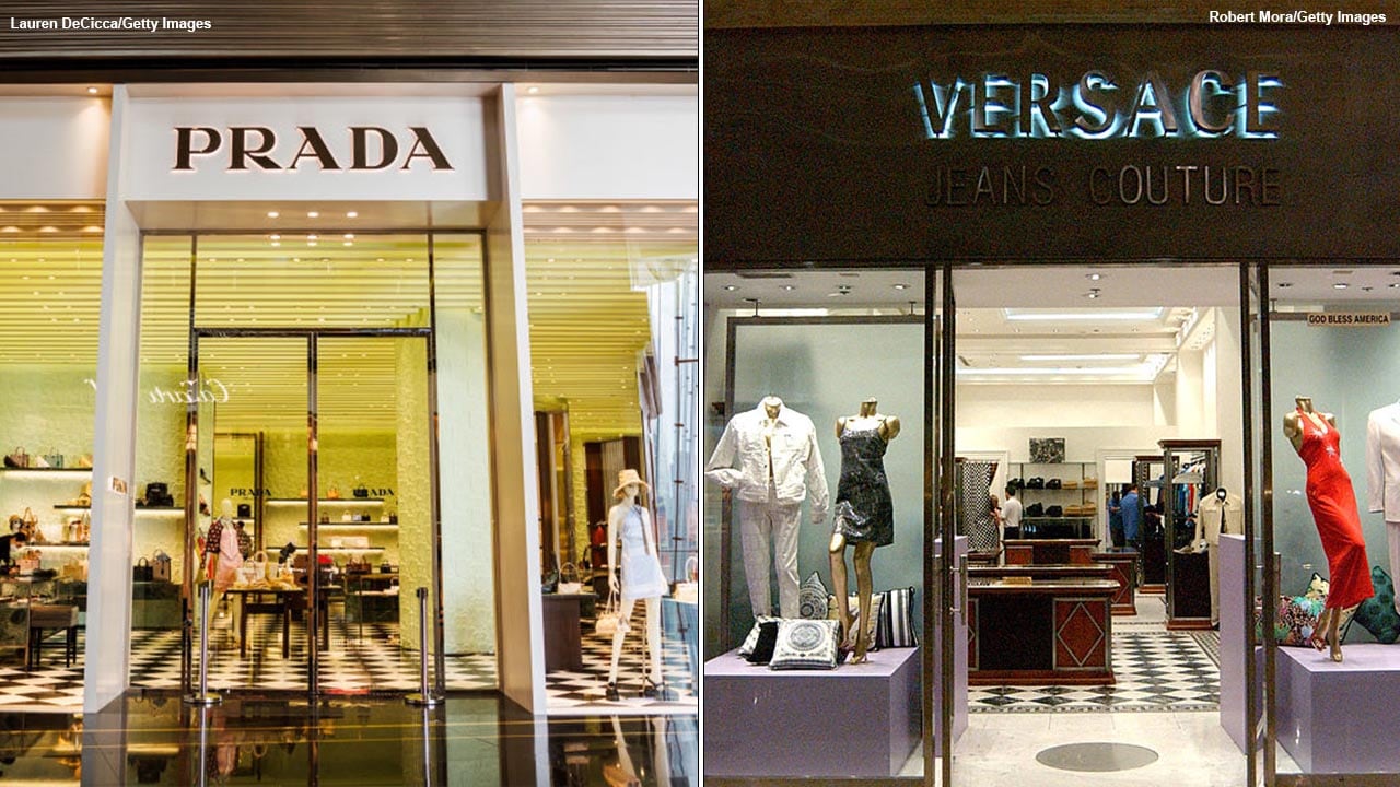 Prada and Versace stores