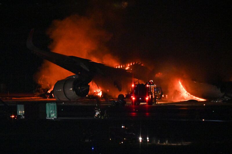 Japan plane fire