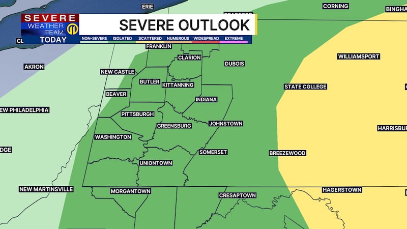 Storms possible with strong wind gusts possible Friday