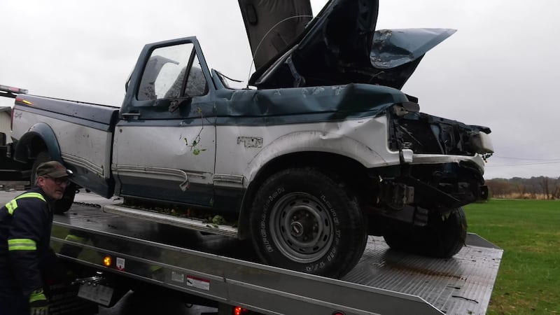 Person hospitalized after pickup truck crashes into tree in Westmoreland County
