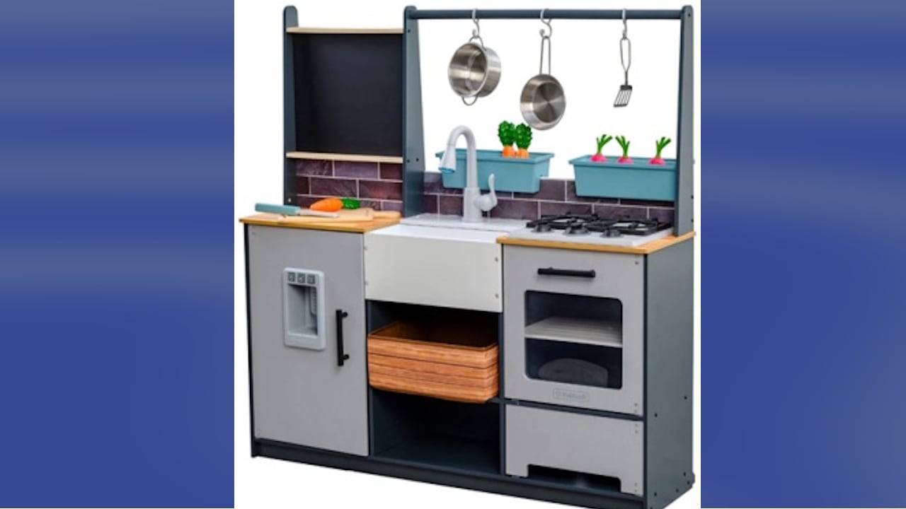 In February 2023 in Oregon, a 23-month-old child was asphyxiated after his shirt got caught on one of the hooks while climbing and crawling through the opening at the back of the play kitchen.