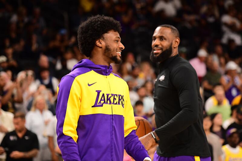 LeBron James and his son Bronny James