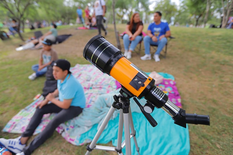 People awaiting the 2024 solar eclipse.