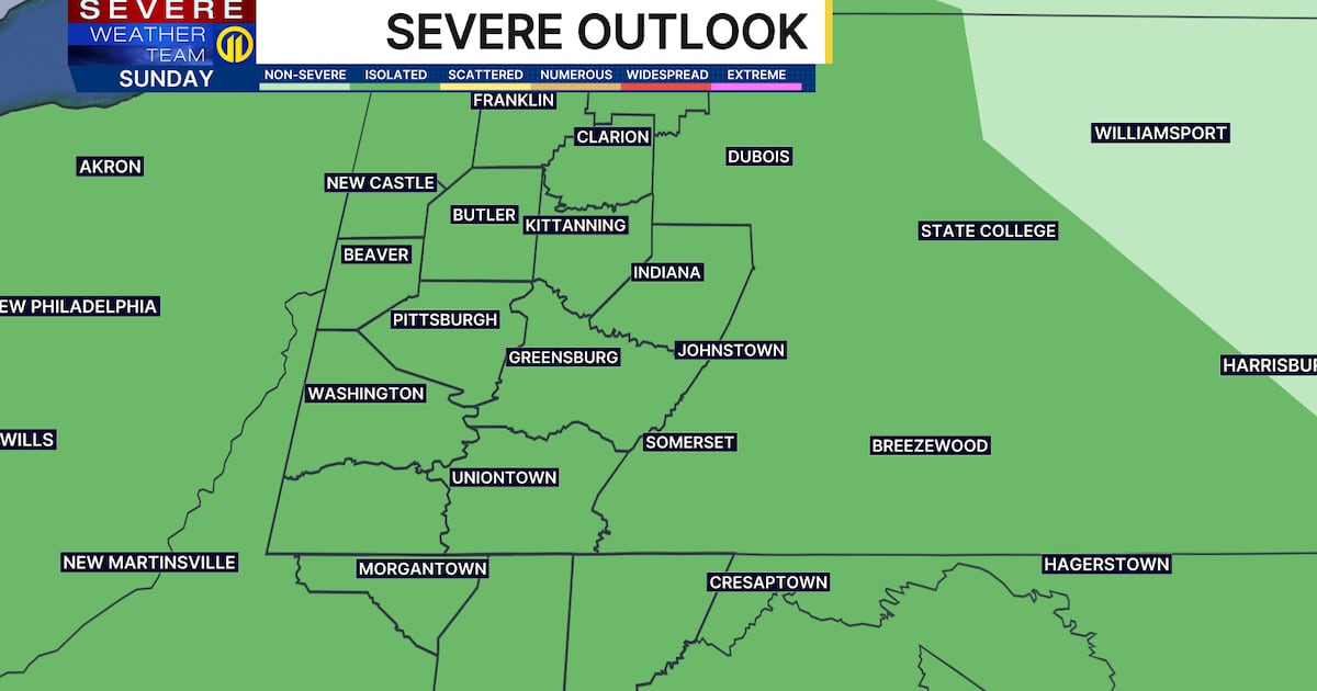 Showers develop tonight, before chance of severe storms begins Sunday