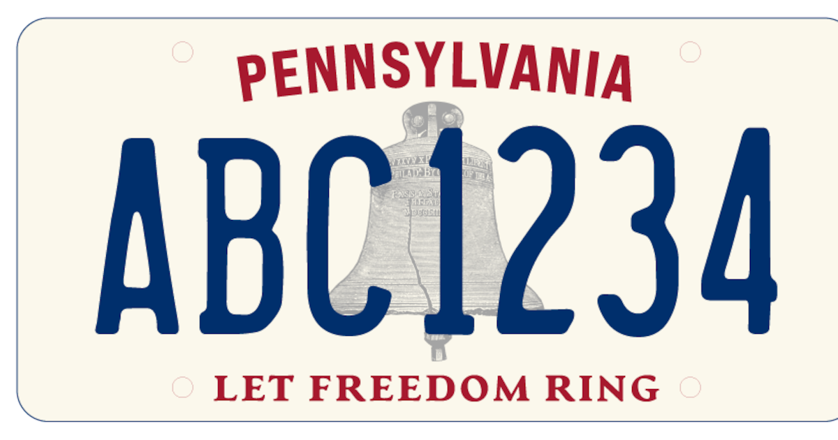 Pennsylvania’s new ‘Let Freedom Ring’ license plate now available to order