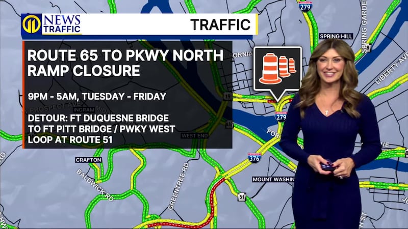 TRAFFIC: Route 65 to Parkway North ramp closure
