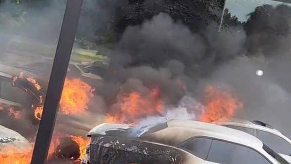 Multiple student vehicles catch fire in Alabama high school parking lot