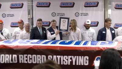 World’s biggest Snickers bar created for Super Bowl
