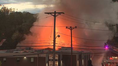 PHOTOS: Crews respond to massive fire at Ross Township business