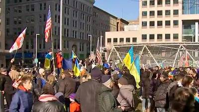 People gather across Pittsburgh to show support for Ukraine