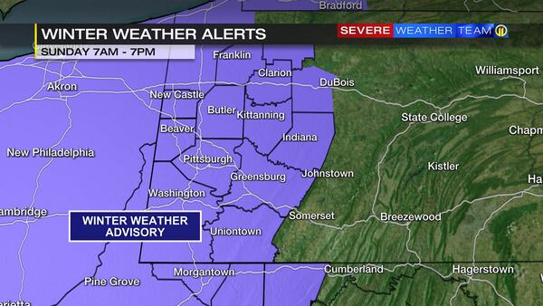 Winter weather advisory in place as snow moves in for some counties (1/23/22)