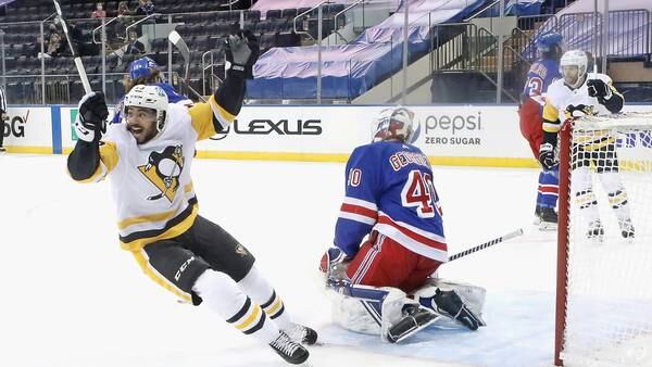 Penguins visit the Rangers in game 7 of the series