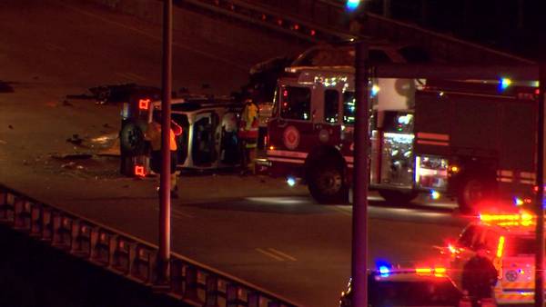 PHOTOS: 2 people hospitalized after head-on crash on the Liberty Bridge